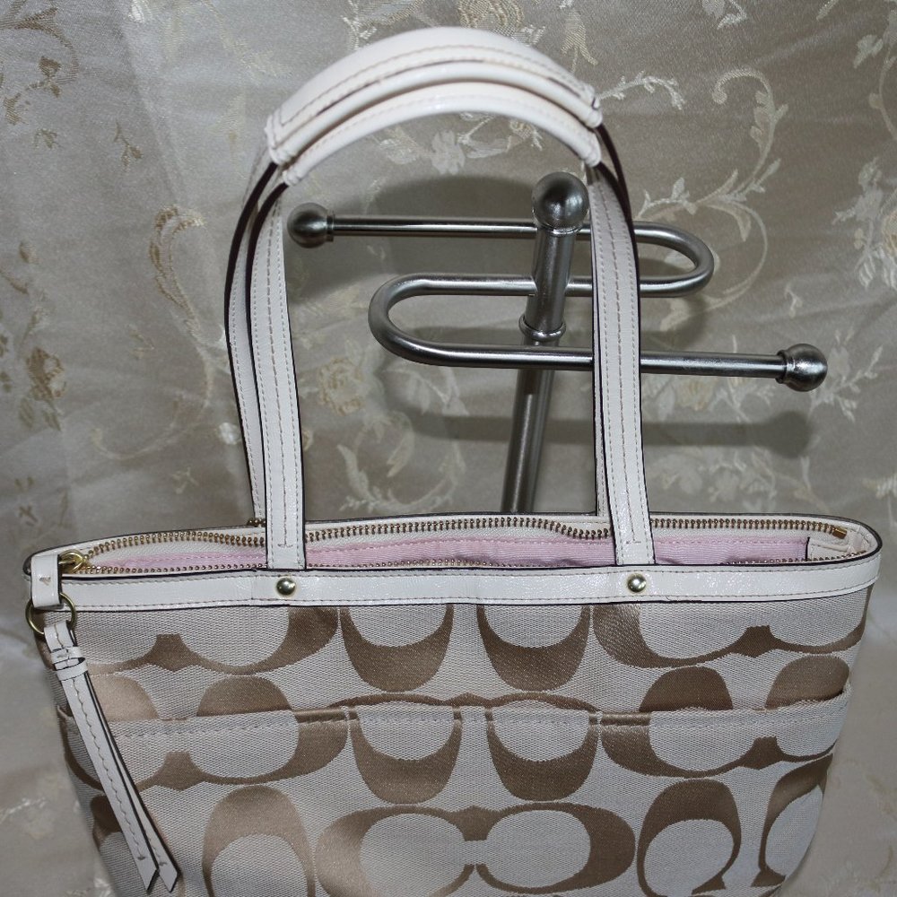 Coach Vintage Signature Stripe Tote F21950 - Picture 7 of 15